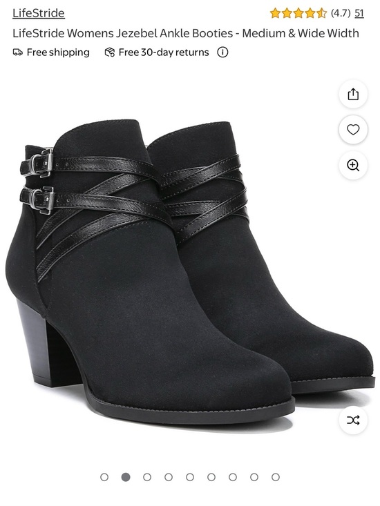 Life Stride Shoes - LifeStride Black Jezebel Strappy Ankle Booties WORN ONCE *Comfort Memory Foam